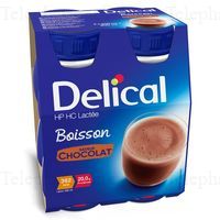 DELICAL HP HC Boisson lact&eacute;e saveur chocolat 4x200ml