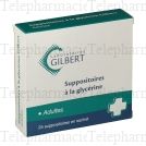 SUPPOSITOIRES à la GLYCERINE Adultes GILBERT Boîte de 25