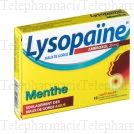 LYSOPA&Iuml;NE MAUX DE GORGE AMBROXOL MENTHE 20 mg SANS SUCRE, pastille &eacute;dulcor&eacute;e au sorbitol et &agrave; la saccharine sodique