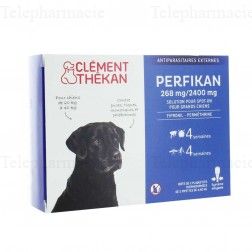 CLEMENT THEKAN Perfikan 268mg / 2400mg solution pour grands chiens 4 pipettes